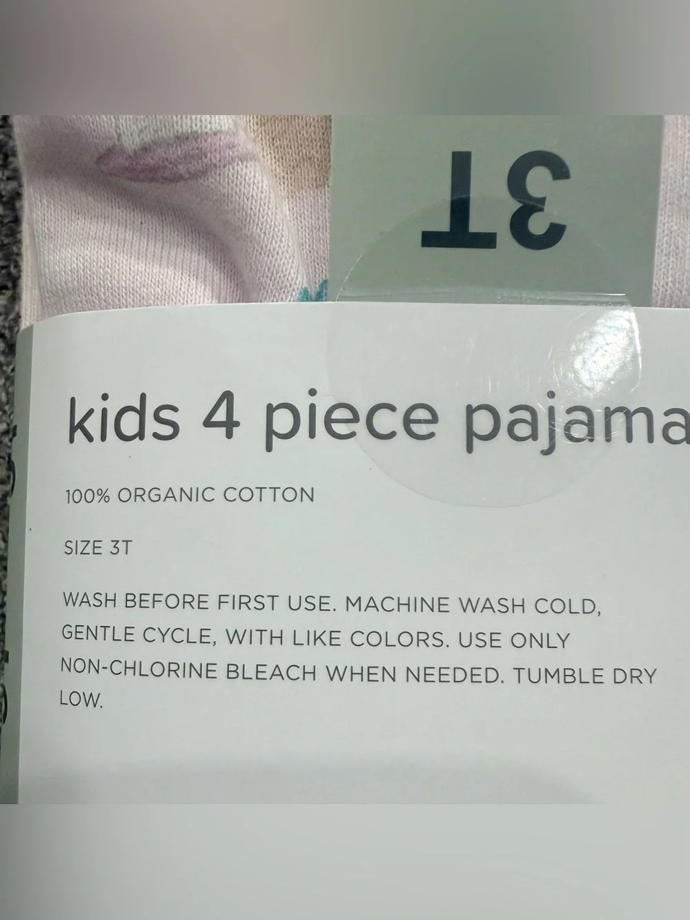 NWT Burt’s Bees Kids 100% Organic Cotton 4 PC pajama set size 3T